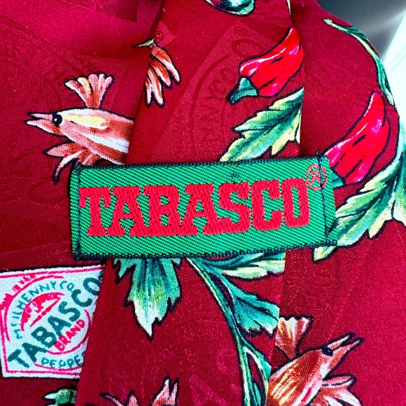 Tabasco, Burgundy, Silk, Tie - Picture 4 of 5